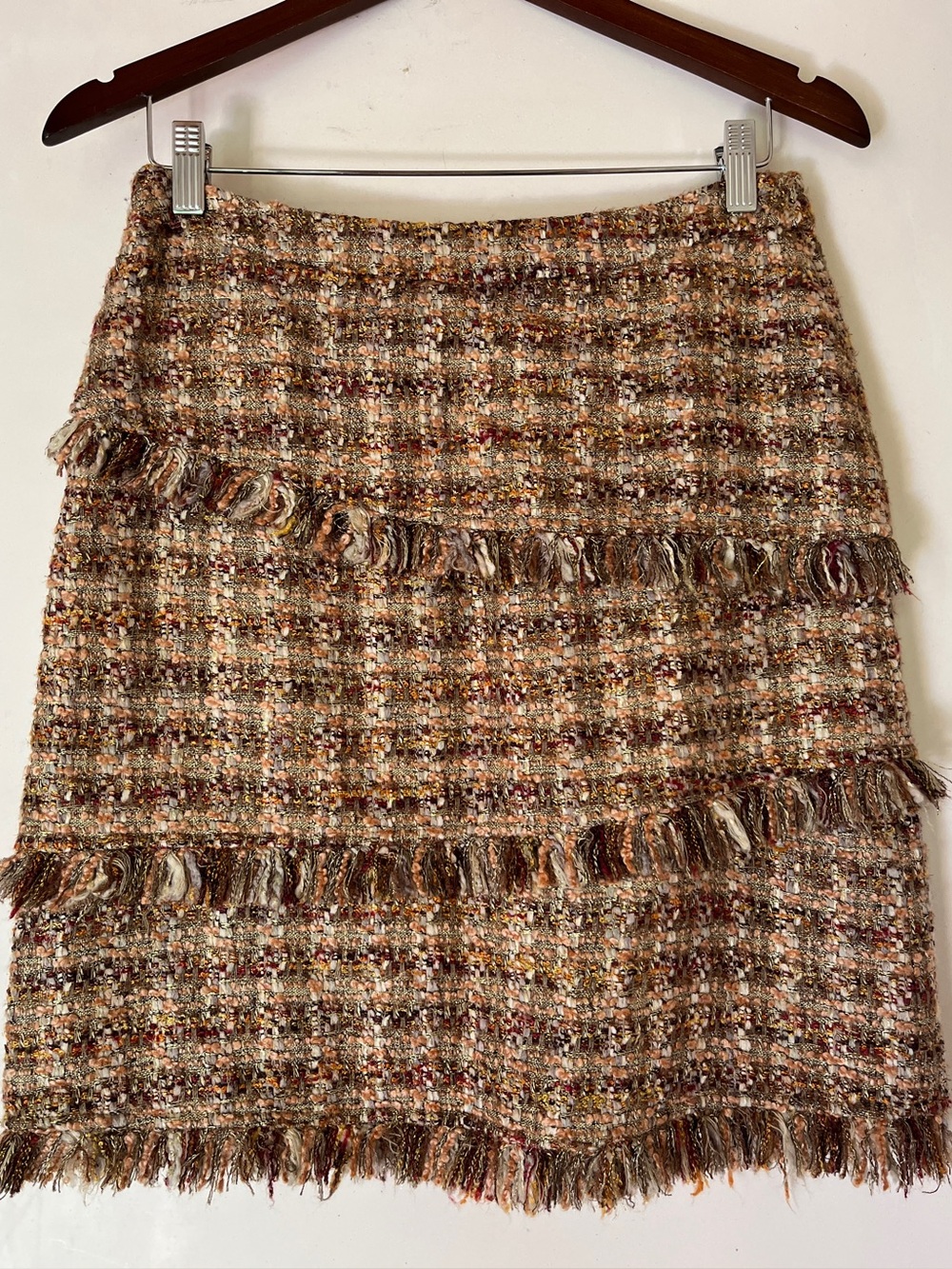 Lafayette 148 New York Textured Wool Tweed Skirt